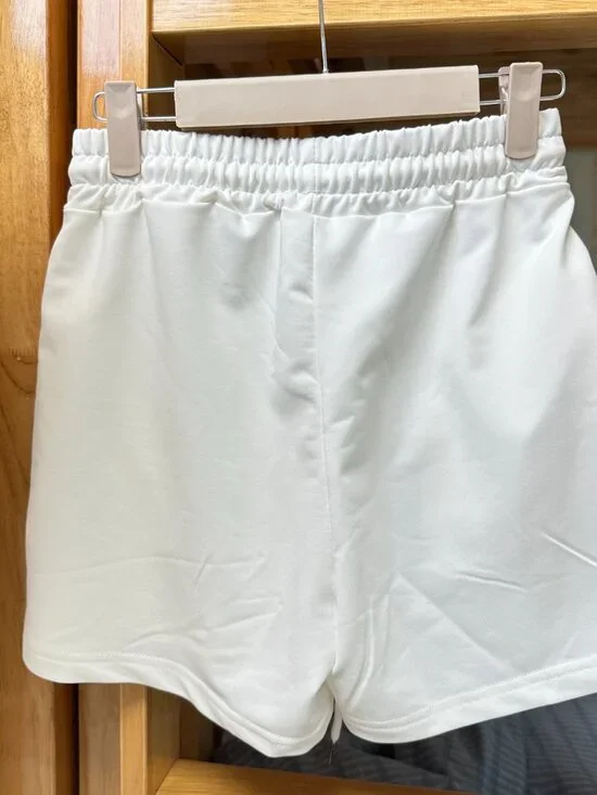 White ALO Long-Sleeve Top and Shorts — Size M - Picture 2 of 4